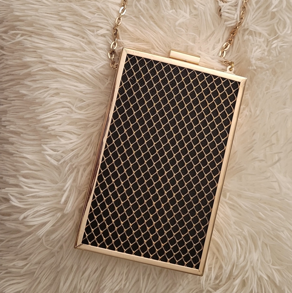 Black/Gold  clutch crossbody